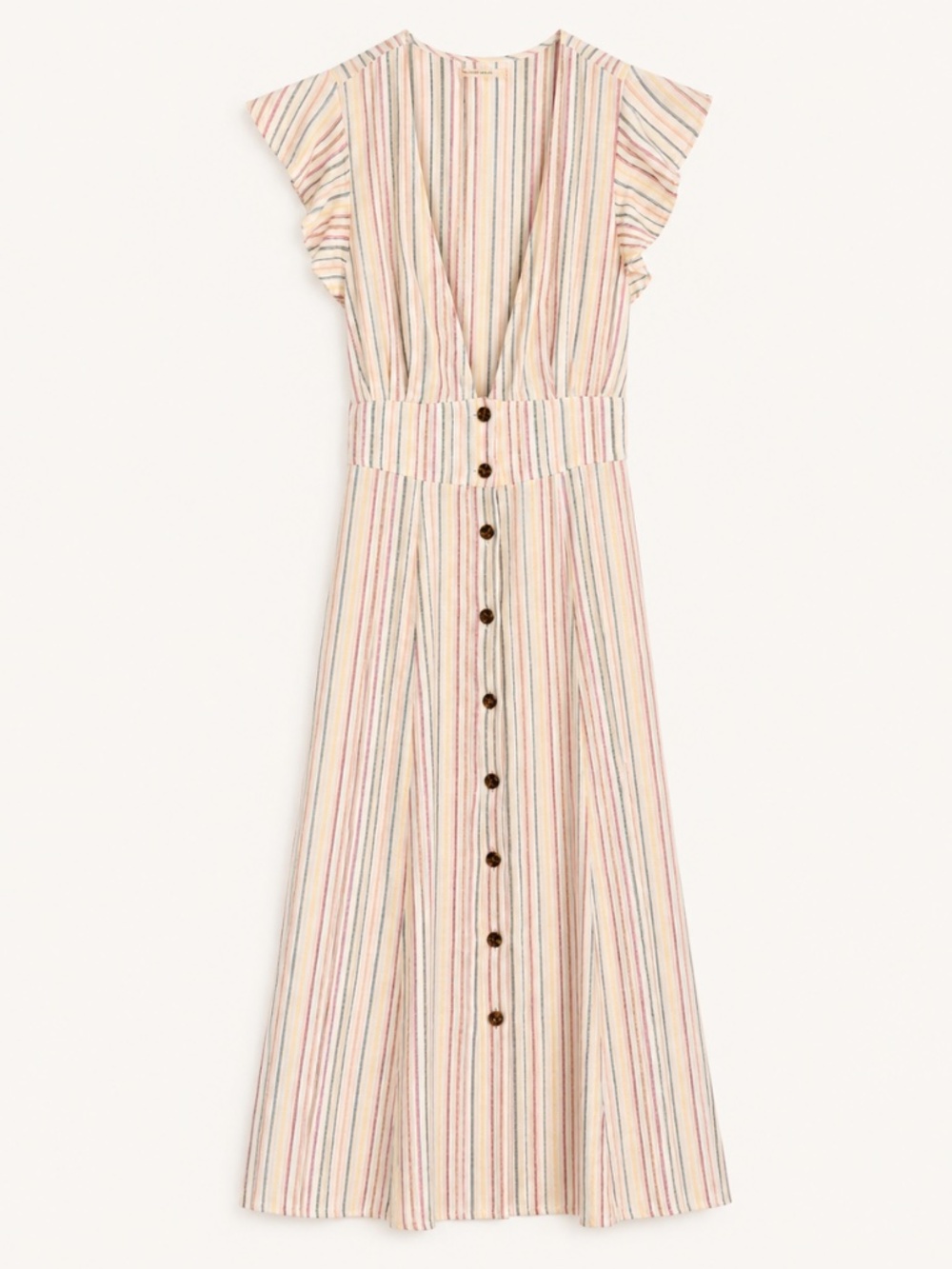 Marine Layer Camila Stripe Hemp Midi Dress | S | NWOT View 2